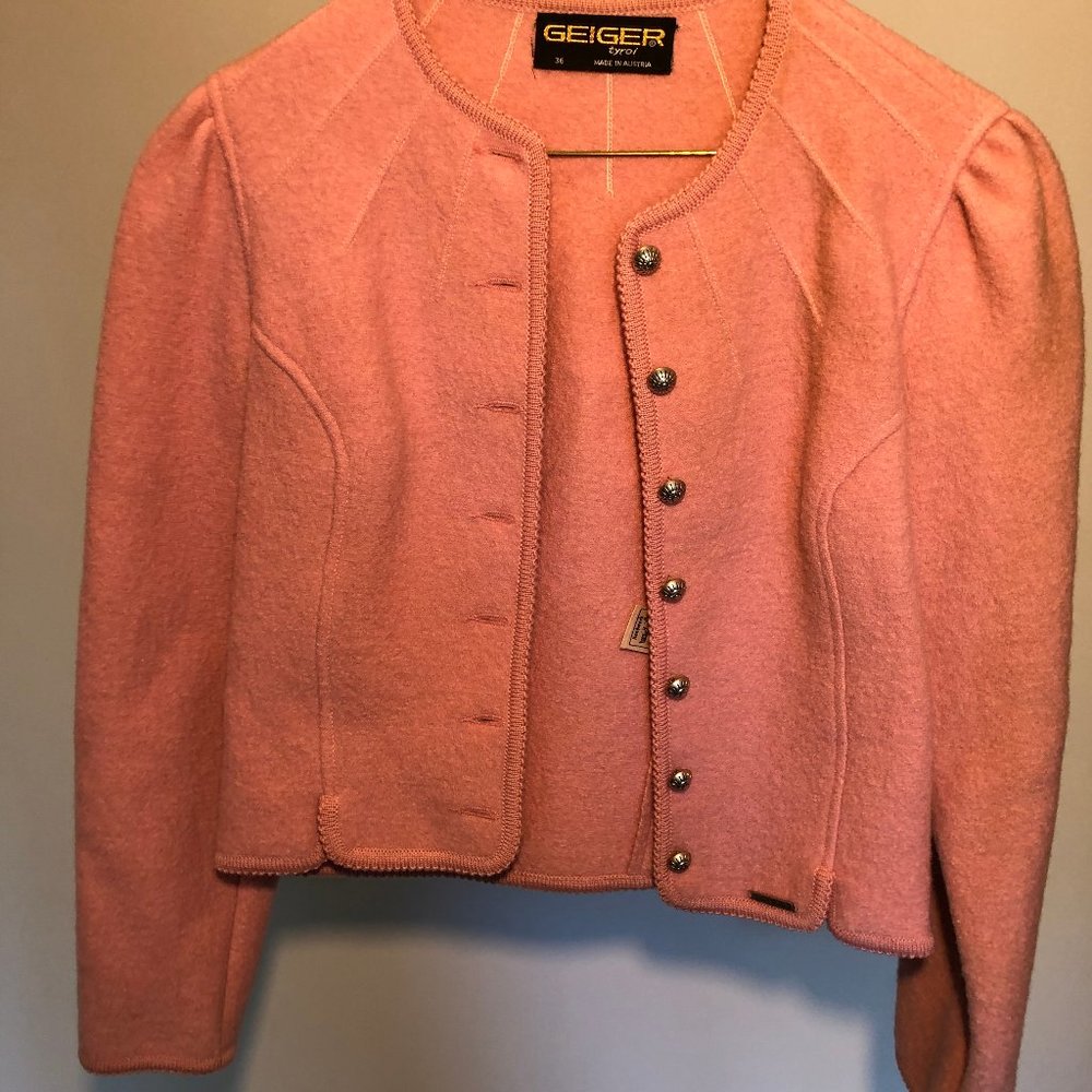Vintage GEIGER jacket, rose colored